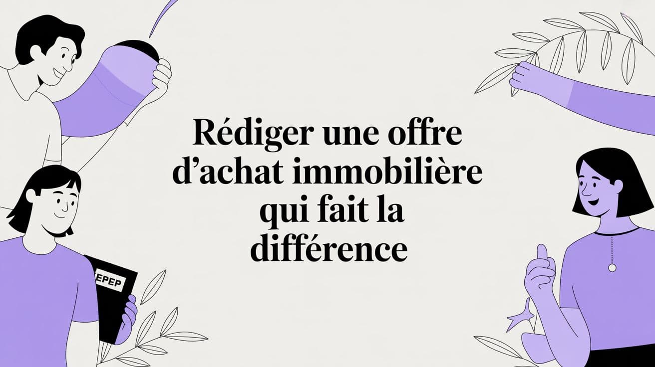 Femme rédigeant une offre d'achat immobilière