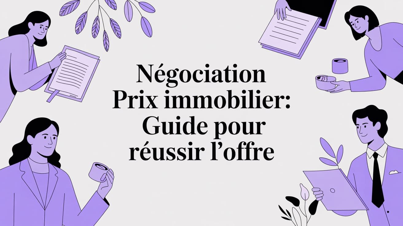 Signature d'un contrat immobilier et négociation de prix autour d'une maquette de maison