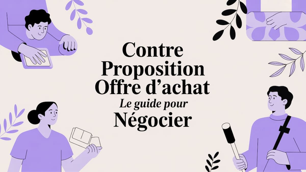 Deux personnes négociant un achat immobilier autour d’un contrat