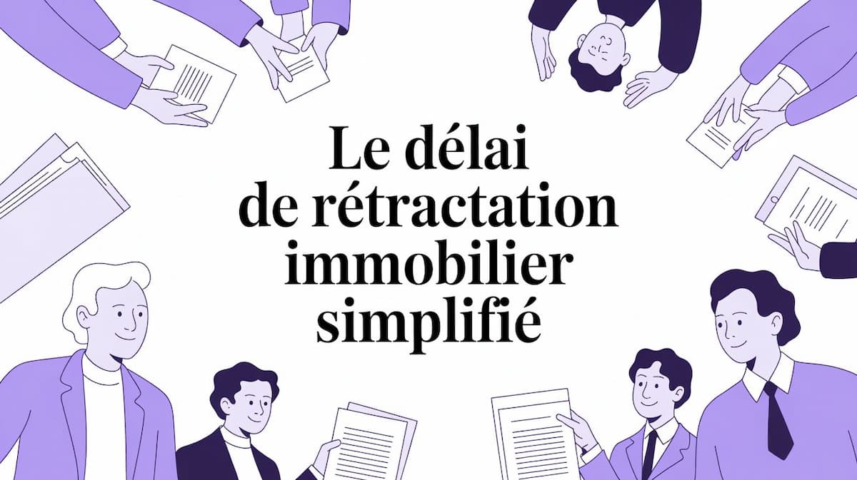 Calendrier et stylo posés sur un compromis de vente symbolisant le délai de rétractation immobilier