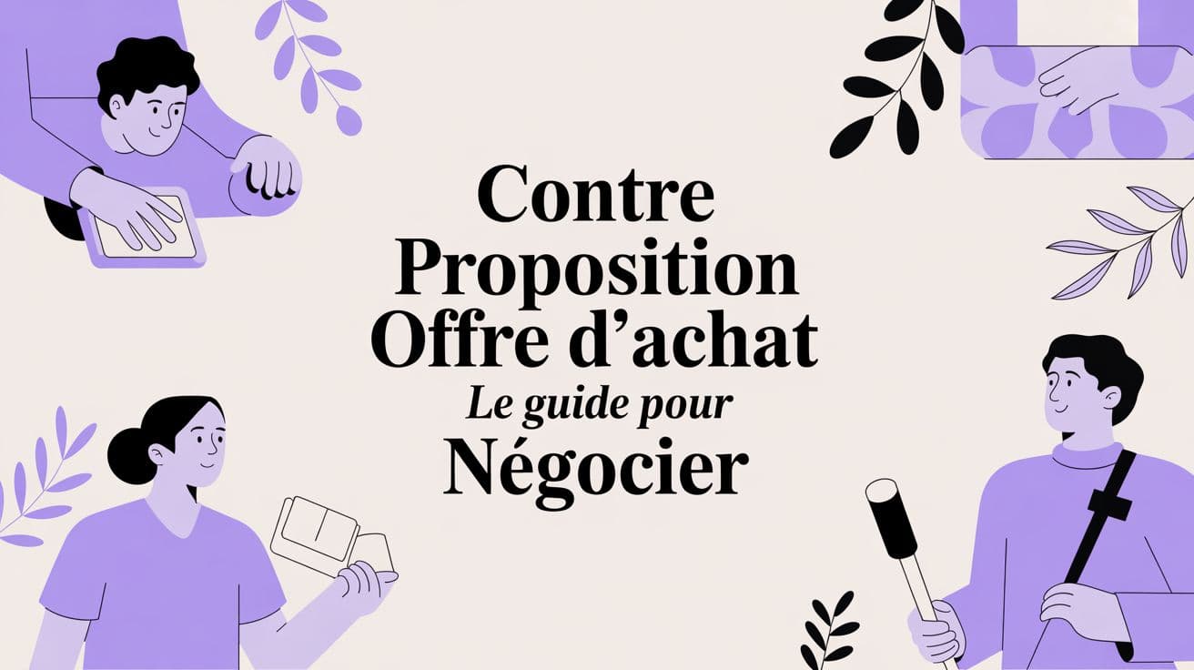 Deux personnes négociant un achat immobilier autour d’un contrat